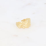 Bague Mélétée feuille doré Hersée Hersée Paris 9