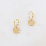 Boucles d'oreilles Circé rond martelé doré Hersée Hersée Paris 9