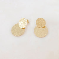 Boucles d'oreilles Dio Circé rond martelé doré Hersée Hersée Paris 9