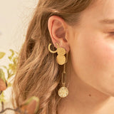 Boucles d'oreilles Dio Circé rond martelé doré Hersée Hersée Paris 9