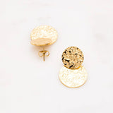 Boucles d'oreilles Dio Circé rond martelé doré Hersée Hersée Paris 9
