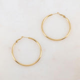 Boucles d'oreilles Klassikí créoles dorées Hersée Hersée Paris 9