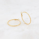 Boucles d'oreilles Klassikí créoles dorées Hersée Hersée Paris 9
