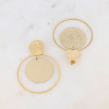 Boucles d'oreilles Phégée martelé doré Hersée Hersée Paris 9