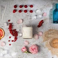 Bougie Rosé Cire de soja végétale 65H 250G - Hersée