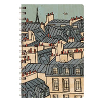 Carnet en bois Paris Illustré Toits de Paris Woodhi Hersée Paris 9