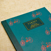 Carnet A5 Ligné Bicyclettes Bleu Coquille Hersée Paris 9