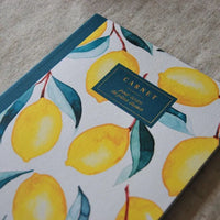 Carnet A5 Ligné Les Citrons Bleu Coquille Hersée Paris 9