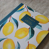 Carnet A5 Ligné Les Citrons Bleu Coquille Hersée Paris 9