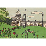 Carte Postale en bois Paris Illustré Montmartre horizontal Woodhi Hersée Paris 9