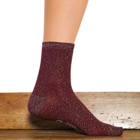 Chaussettes Chevron Bordeaux et Or Maison Broussaud Hersée Paris 9