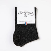 Chaussettes Chevron Noir et Or Maison Broussaud Hersée Paris 9