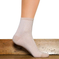 Chaussettes Chevron Rose et Or Maison Broussaud Hersée Paris 9