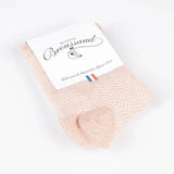 Chaussettes Chevron Rose et Or Maison Broussaud Hersée Paris 9