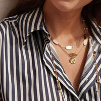 Collier pendentif Chloris Feuille dorée Hersée Hersée Paris 9