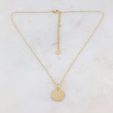 Collier pendentif Circé rond martelé doré Hersée Hersée Paris 9