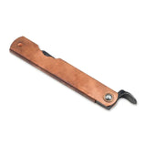 Couteau pliant japonais artisanal Higonokami Lame 75mm Manche Cuivre Hoseki Hersée Paris 9