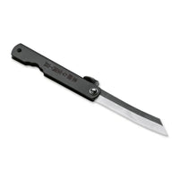 Couteau pliant japonais artisanal Higonokami Lame 75mm Manche Noir Hoseki Hersée Paris 9