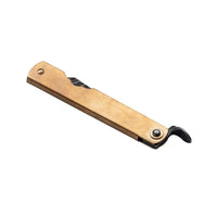 Couteau pliant japonais artisanal Higonokami Lame 75mm Manche laiton Hoseki Hersée Paris 9