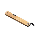 Couteau pliant japonais artisanal Higonokami Lame 75mm Manche laiton Hoseki Hersée Paris 9