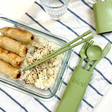 Kit de couverts nomade réutilisable Bini Vert Olive Bini Hersée Paris 9