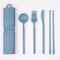 Kit de couverts nomade Bini bleu - Hersée