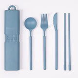 Kit de couverts nomade Bini bleu - Hersée
