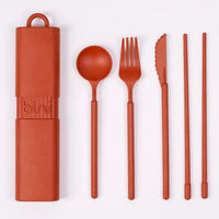 Kit de couverts nomade Bini terracotta - Hersée