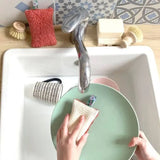 Eponge lavable réutilisable cuisine rouge corail - Hersée