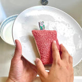 Eponge lavable réutilisable cuisine rouge corail Anotherway Anotherway Hersée Paris 9