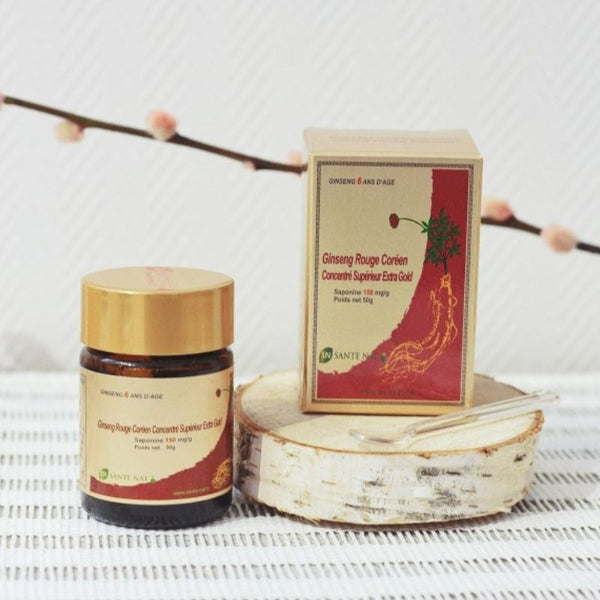 Coffret de 3 Ginseng Rouge Coréen 6 ans Concentré Extra Gold - 150mg/g Saponines - Santé Nat