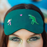 Masque de nuit brodé en satin Jurassic Love Lundi au Soleil Lundi au soleil Hersée Paris 9