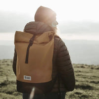 Sac à dos Imperméable Roll-top Squamish 20 à 40L Vert Pin / Bleu Marine / Jaune Ocre Mero Mero Hersée Paris 9