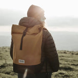 Sac à dos Imperméable Roll-top Squamish 20 à 40L Vert Pin / Bleu Marine / Jaune Ocre Mero Mero Hersée Paris 9