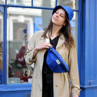 Sac Banane Olivia Bleu électrique Coton Bio Hindbag Hersée Paris 9