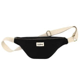 Sac Banane Olivia Noir Coton Bio - Hersée