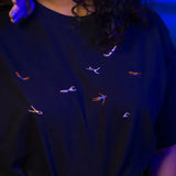 T-shirt Nageurs brodés Bleu Marine Lundi au soleil Hersée Paris 9