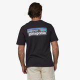 T-shirt Patagonia P-6 Logo Responsibili-Tee Coton et Polyester recyclé Noir Patagonia Hersée Paris 9