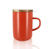 Tisanière en grès et couvercle acacia 475ML Rouge Paprika Ogo Living Hersée Paris 9
