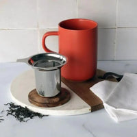 Tisanière en grès et couvercle acacia 475ML Rouge Paprika Ogo Living Hersée Paris 9