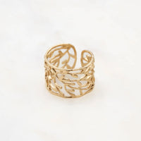 Bague Athena feuillage ajouré doré Hersée Hersée Paris 9