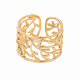 Bague Athena feuillage ajouré doré Hersée Hersée Paris 9
