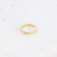 Bague Calliopée anneau effet zébré doré ajustable Hersée Hersée Paris 9