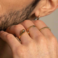 Bague Calliopée anneau effet zébré doré ajustable Hersée Hersée Paris 9