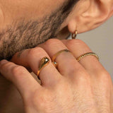 Bague Calliopée anneau effet zébré doré ajustable Hersée Hersée Paris 9