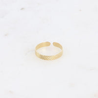 Bague Calliopée anneau effet zébré doré ajustable Hersée Hersée Paris 9