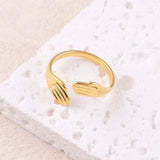 Bague Charis dorée - Mains protectrices & acier inoxydable - Hersée Hersée Hersée Paris 9