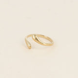 Bague Desmos double ligne entrelacée dorée Hersée Hersée Paris 9