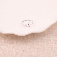 Bague Didymos double ovale argenté ajustable Hersée Hersée Paris 9