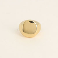 Bague Elipsi chevalière ovale dorée ajustable Hersée Hersée Paris 9